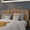 Flash Furniture Cambridge Headboard, Queen, Brown Fabric HG-HB1708-Q-DBR-GG - alternate 1